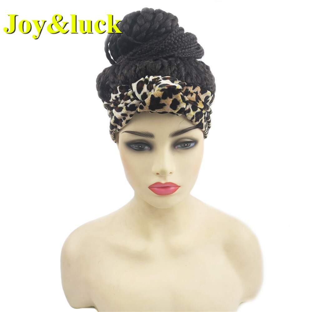 Joy & luck Box Zöpfe Synthetische Stirnband Perücken Perücke Wrap Turban Verbunden Kopf Wrap Perücke für Afrikanische Frauen – Bild 2