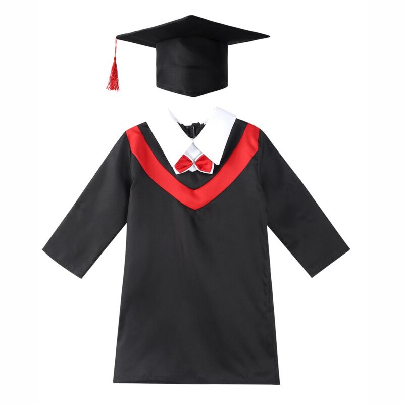 Kinder Jungen Mädchen Vorschule Grundschule Graduation Kleid mit Quaste Kappe für Kinder Studenten Rolle Spielen Kostüm Kleid up Outfits – Bild 4
