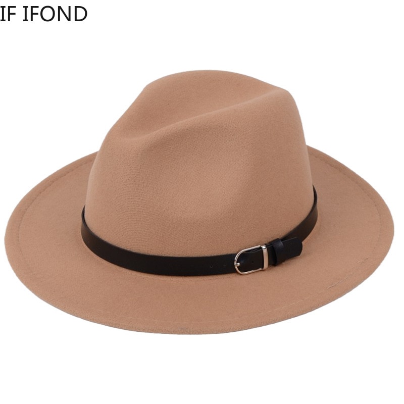 Klassischen Britischen Fedora Hut Männer Frauen Nachahmung Woolen Winter Filz Hüte Mode Jazz Hut Chapeau Großhandel