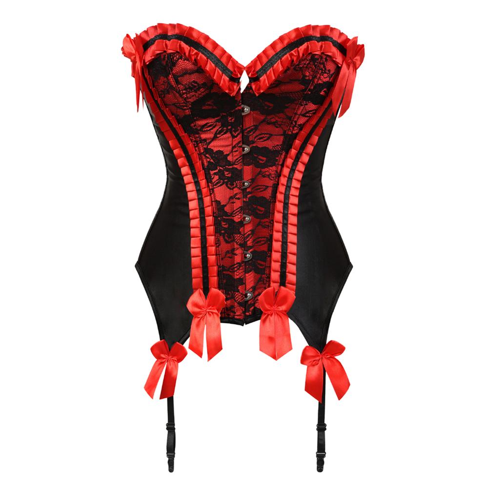 Korsetts Sexy Push Up Bustiers für Frauen Renaissance Stickerei Punk Rock Corselete Karneval Party Clubwear Femme Gothic