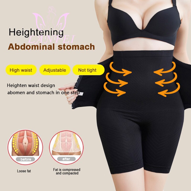 LANFEI Frauen Fest Bauch-steuer Butt Heber Shapewear Hohe Taille Trainer Körper Former Shorts Oberschenkel Dünne Gürtel Höschen mit Haken – Bild 3