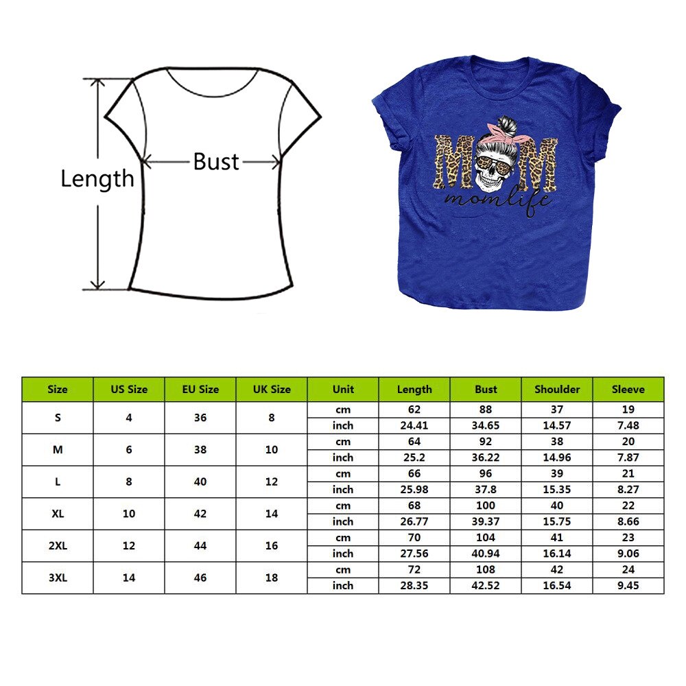 Leopard Schädel Kopf Mama Leben Druck Frauen T Shirt Kurzarm O Neck Lose Frauen T-shirt Damen Mode T Hemd tops Kleidung – Bild 5