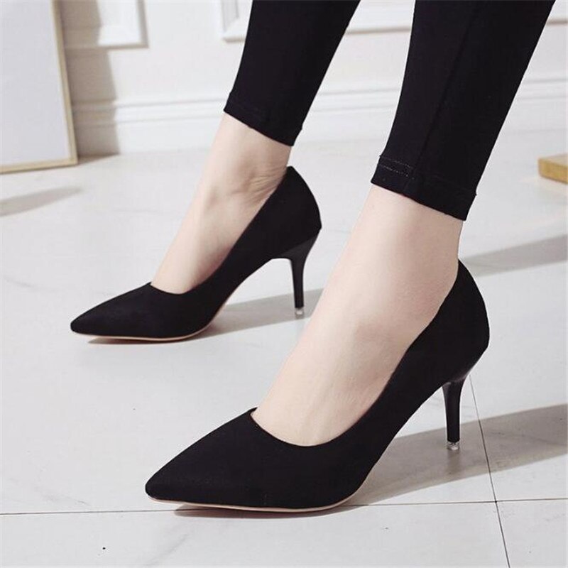 Leopard Schuhe Frau Heels Pumps High Nude 8cm Dünne Fersen Hochzeit Schuhe Party Damen Schuhe Klassische Pumps Große Größe 44 – Bild 6