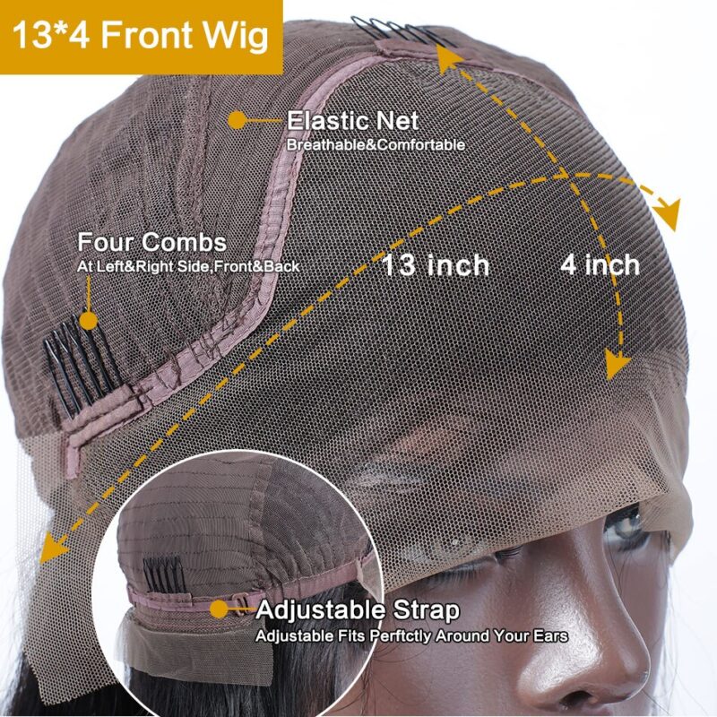 Lockiges Menschliches Haar Perücke 13x4 Wasser Welle Spitze Vorne Perücken Für Schwarze Frauen Brazilian Short Bob Pre Gezupft 28 30 zoll Spitze Frontal Perücke – Bild 6