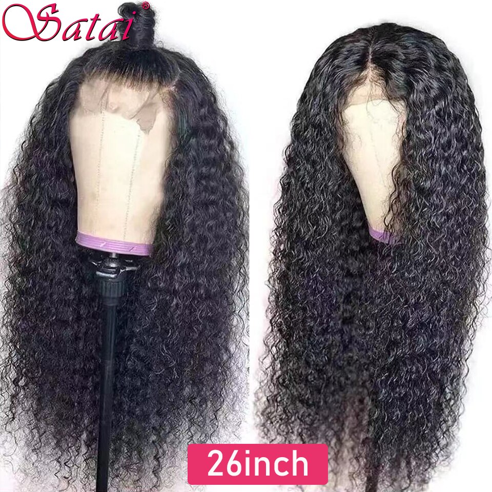Lockiges Menschliches Haar Perücke 13x6 Spitze Vorne Perücke Verworrene Lockige Perücke Pre Gezupft Brasilianische Haar Perücken Spitze Front menschenhaar Perücken Für Frauen – Bild 2