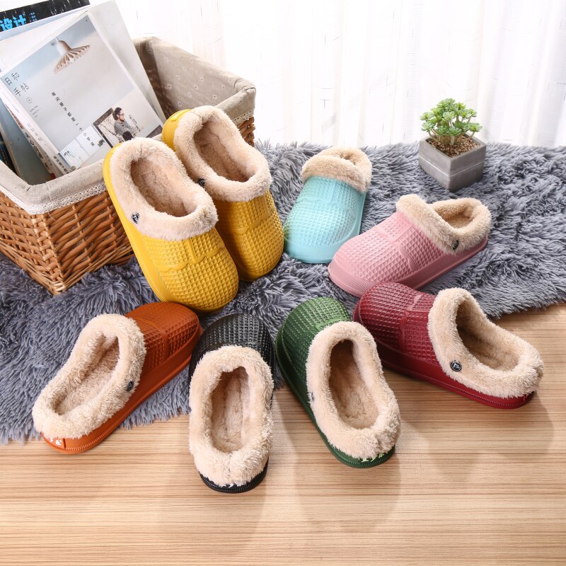 Ltolo Frauen damen Männer Erwachsene Maultiere Warme Clogs Croc Sandalen Garten Hausschuhe Indoor Schuhe Für Dame Mann EUR37 38 39 40 41 42 43 44 – Bild 2