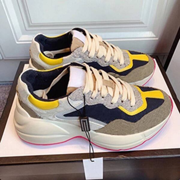 Luxus Design Marke Casual frauen Runde Kopf Schnürung Dicken sohlen Höhe Passenden Farbe Sport Schuhe Schuhe Plus Größe 42 43 44