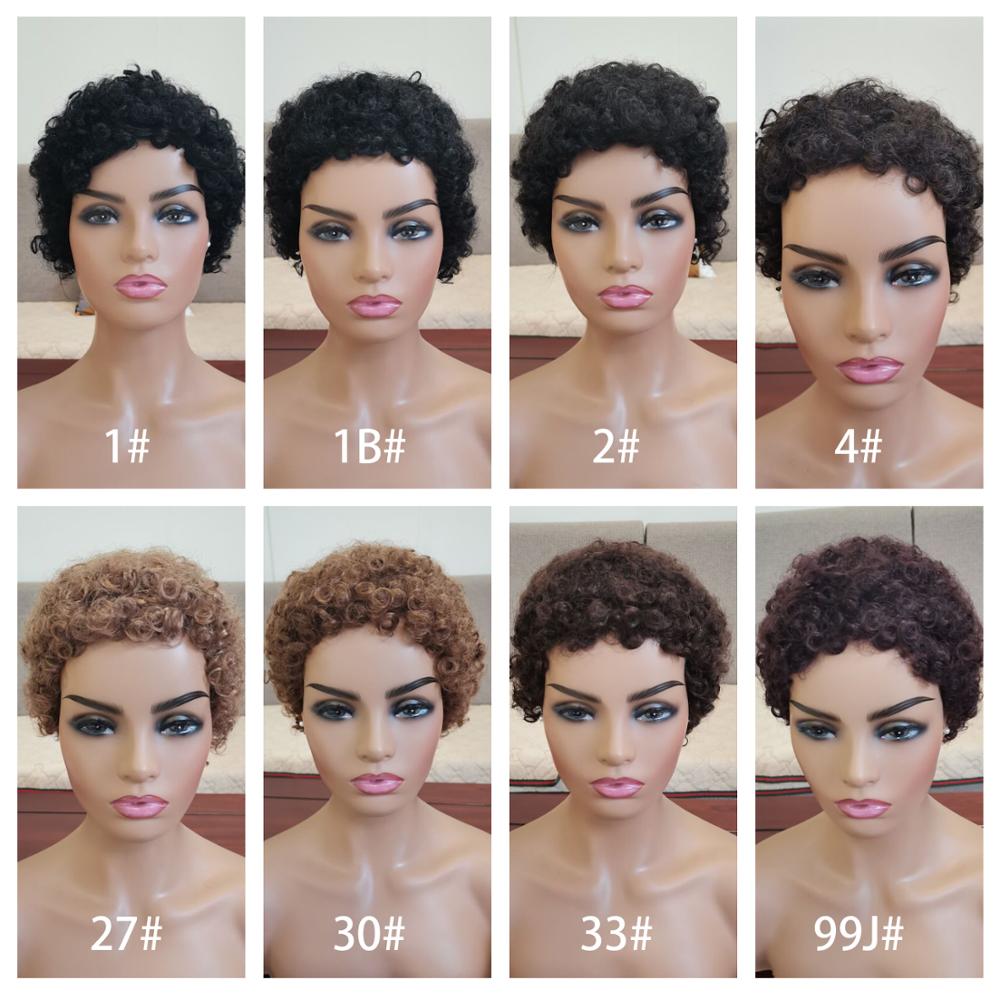 Lydia Synthetische Perücken Für Frauen Kurze 4 Inch Curl 100% Kanekalon Hitze Beständig Faser Natürliche Schwarz Täglichen & Party Perücke – Bild 6