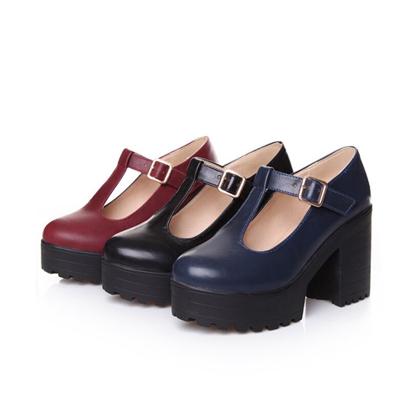 Mode Frauen Pumpen Weibliche Schuhe Frauen Super High Heel Pumps Close Toe Schnalle Pumpen Frauen Hohe Ferse Schuhe Plus Größe 44 45 46 – Bild 3