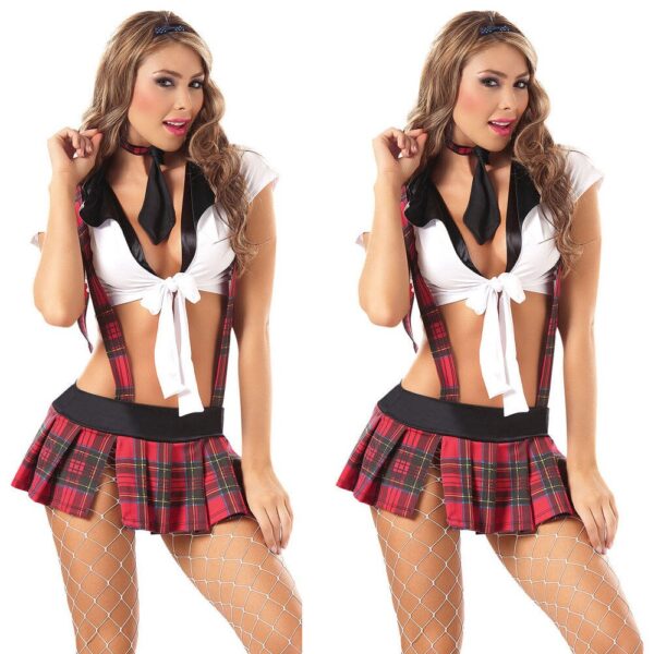 Mode Frauen Sexy Dessous Schule Mädchen Einheitliche Phantasie Kleid Kostüm Outfit Nachtwäsche Babydoll