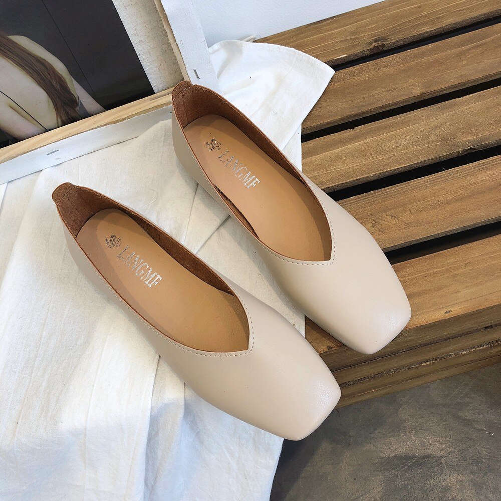 Mode Niedrigen absätzen Anti-skid Schuhe Frauen Sommer Herbst Skid-proof Karree Flache Korea Stil Sandalen schuhe Flach Einfache Schuh – Bild 2