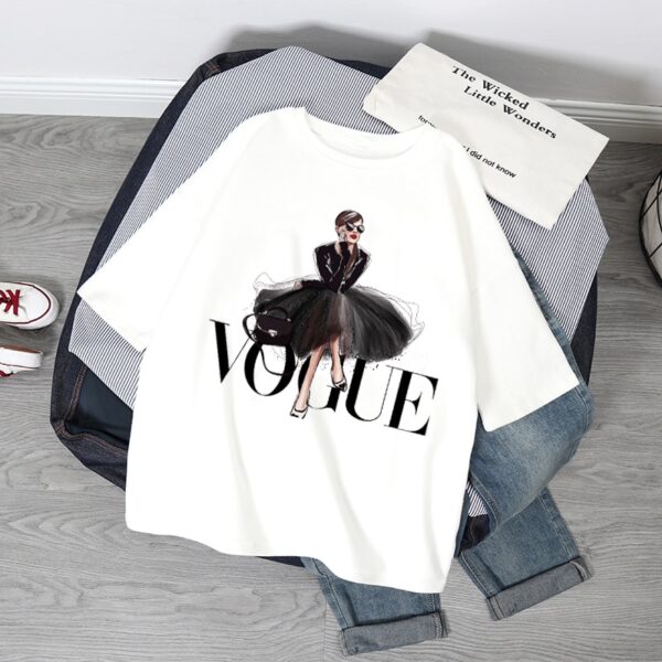 Mode Prinzessin frauen T Shirt Gedruckt Vogue Sommer T-shirt Übergroßen T-shirt Casual Kurzen Ärmeln Harajuku Top Weibliche T-shirt