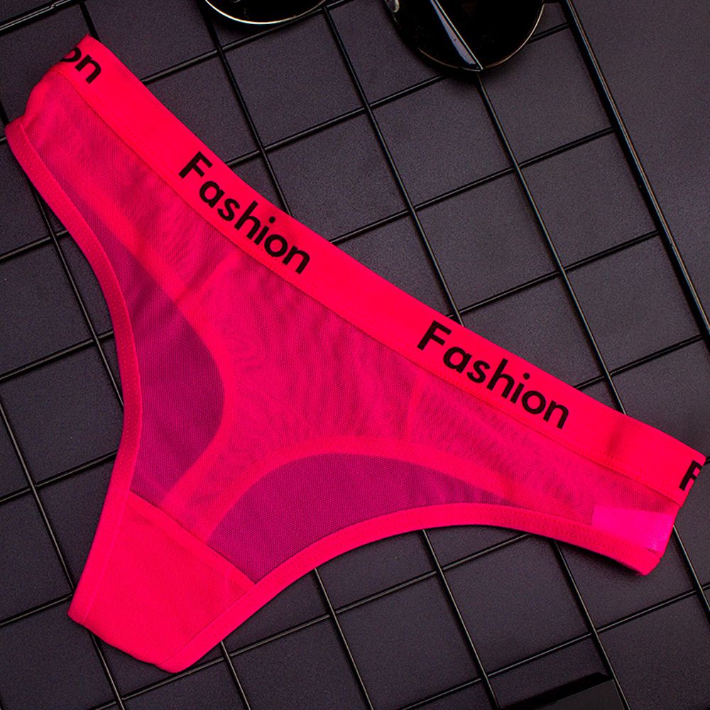 Mode Sexy Damen Unterwäsche Baumwolle Mesh Transparent Höschen Thongs Lingerie Low-Rise Frauen Unterwäsche Nahtlose Schriftsätze