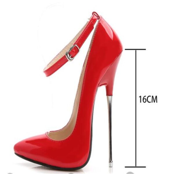 Mode schuhe 2019 frauen high heels pumpen Rot Schwarz leder party hochzeit schuhe Stiletto Sexy silber heels 16cm damen schuhe 44