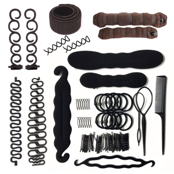 Multi Stil DIY Frisur Werkzeuge Frauen Magie Donut Haar Brötchen Maker Flechten Twist Haar Clip Disk Pull Haarnadeln Haar Zubehör