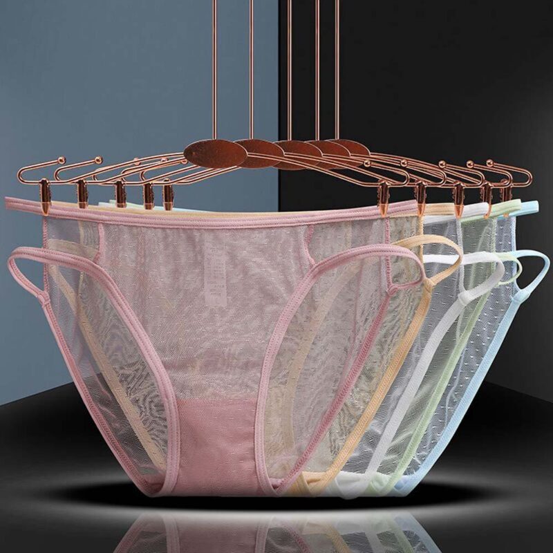 Nahtlose Höschen Sexy Frauen Unterwäsche Transparent Niedrige Taille Mesh Atmungsaktiv Ultra-dünne Damen Bandage Briefs – Bild 3