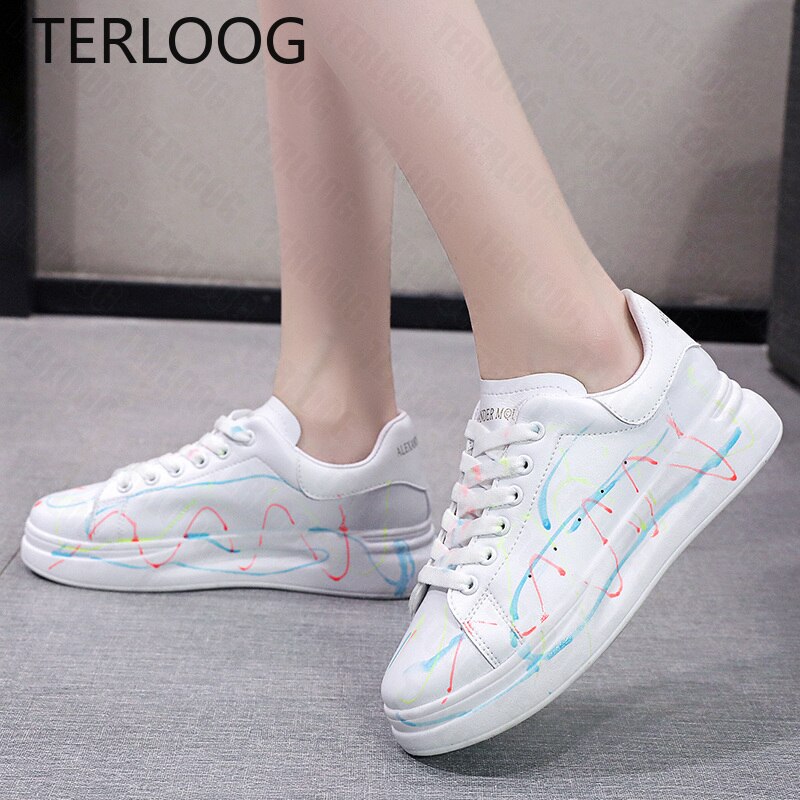 Neue Frauen Schuhe Frau Plattform Schuh Sneaker Liebhaber Schuhe Modische Design Glow In The Dark Schuhe Große Größe 43 44 großhandel – Bild 2