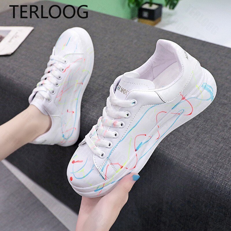 Neue Frauen Schuhe Frau Plattform Schuh Sneaker Liebhaber Schuhe Modische Design Glow In The Dark Schuhe Große Größe 43 44 großhandel – Bild 3
