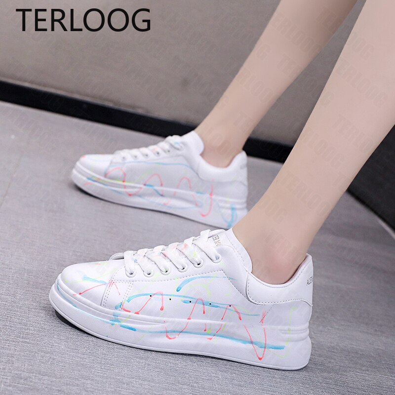 Neue Frauen Schuhe Frau Plattform Schuh Sneaker Liebhaber Schuhe Modische Design Glow In The Dark Schuhe Große Größe 43 44 großhandel – Bild 4