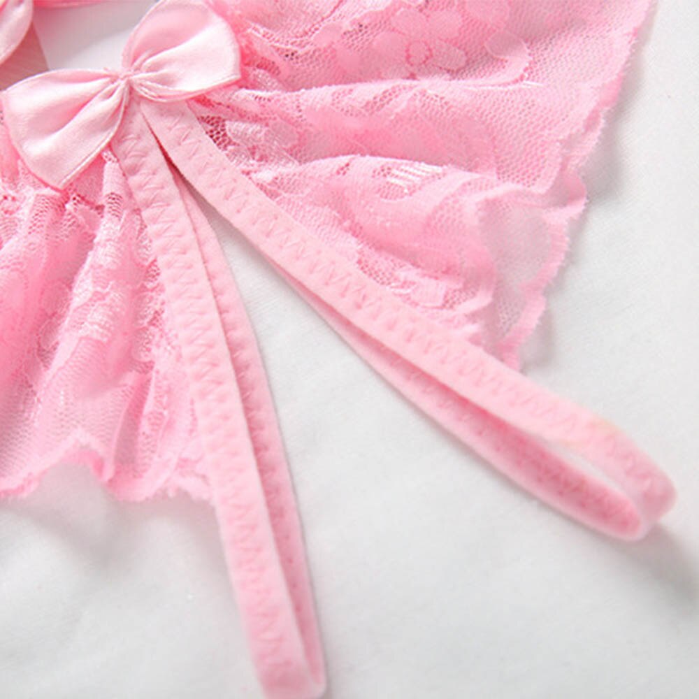 Neue Frauen Sexy Öffnen Gabelung Höschen Damen Blume Spitze Weibliche Slips Thongs G-string Dessous Sexy Unterwäsche – Bild 5