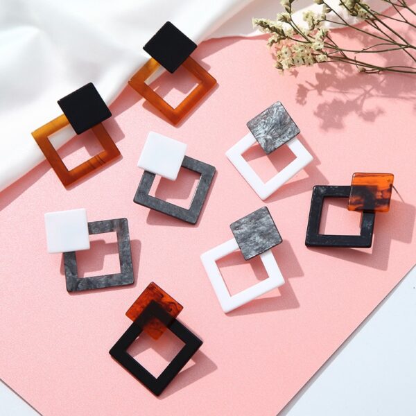 Neue Mode Acryl Ohrringe Für Frauen Leopard Geometrische Ohrringe Koreanische Stil Kleine Einfache Schmuck Acetat Ohrringe Brincos