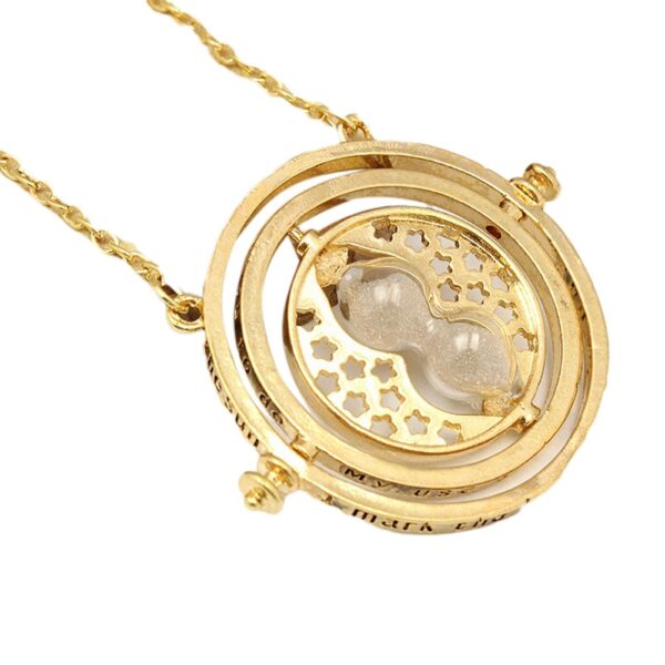 Neue Mode Kühle Zeit Turner Rotierenden Sanduhr Anhänger Legierung Halskette Goldene Farbe Geschenke Für Frauen Mädchen