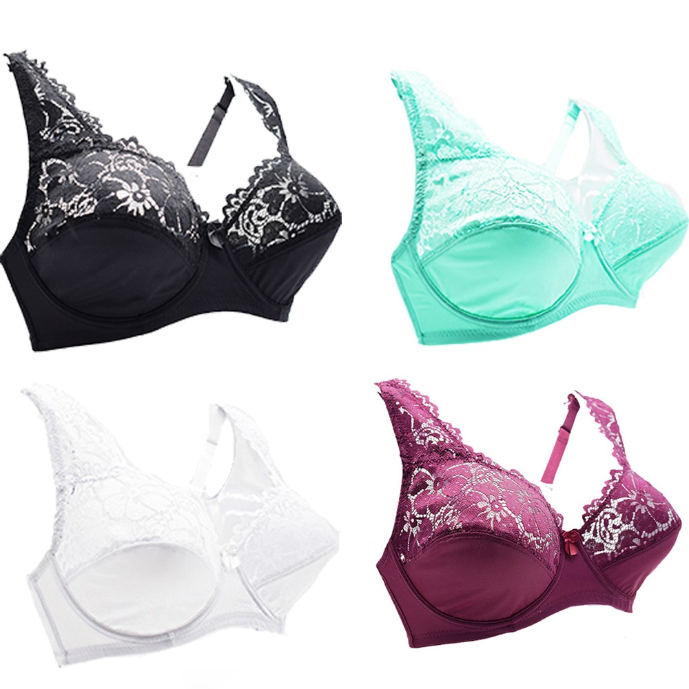 Neue Transparent Ungefüttert Spitze Bhs Für Frauen Plus Größe Bh Stickerei Floral Plunge Bralette Sexy Dessous Bügel Büstenhalter BH – Bild 6