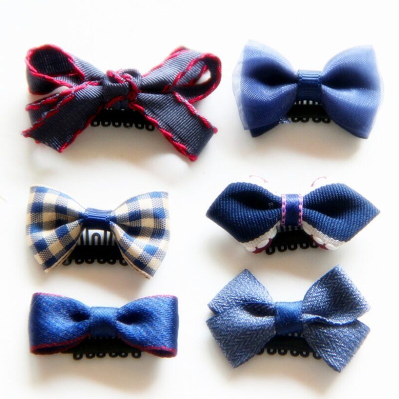 Neue design Baby Mini handgemachte Tuch Bowknot Haar Clips Kinder mit Wenig Haar Neue geboren Mädchen Haar Zubehör Baby Haarnadeln j19 – Bild 2