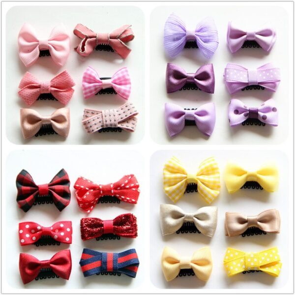 Neue design Baby Mini handgemachte Tuch Bowknot Haar Clips Kinder mit Wenig Haar Neue geboren Mädchen Haar Zubehör Baby Haarnadeln j19