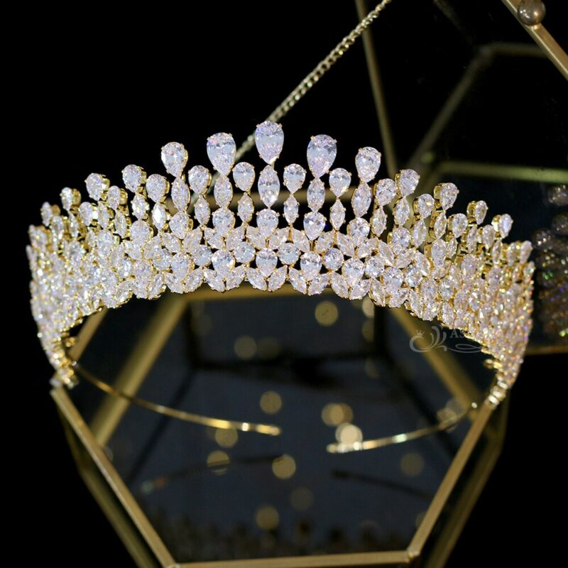 Neue tropfen Tiara kristall kopfschmuck hochzeit haar zubehör crown schmuck stirnband hochzeit zubehör – Bild 6