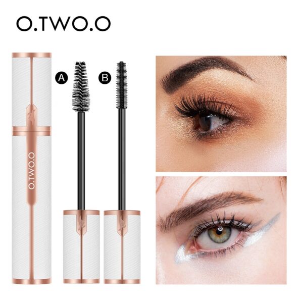 O.TWO.O Mascara Wasserdichte 4D Silk Fiber Curling Volumen Wimpern Dicke Verlängerung Nähren Wimpern Verlängerung Hohe Qualität Make-Up