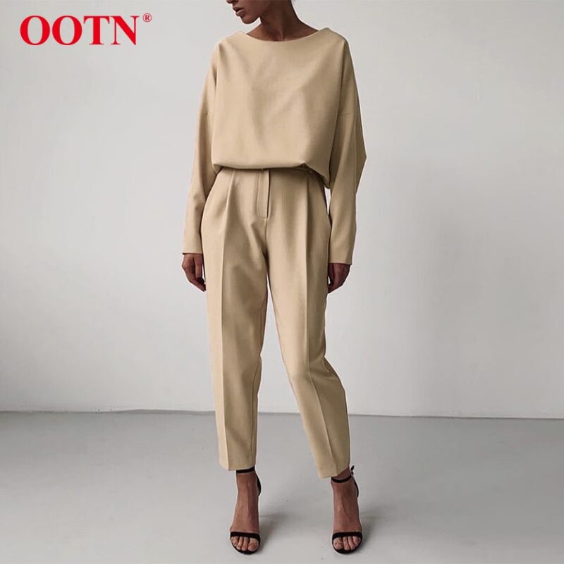 OOTN Casual Hohe Taille Khaki Hosen Frauen Sommer Frühling Braun Damen Büro Hosen Zipper Tasche Feste Weibliche Bleistift Hosen 2020