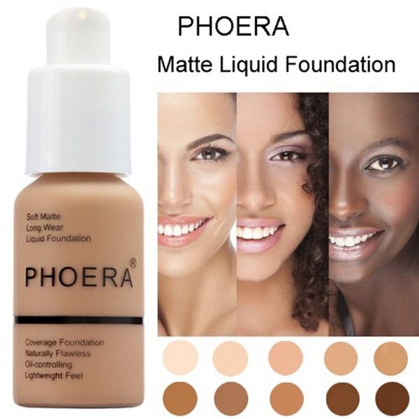 PHOERA 30ml Stiftung Basis Creme Lange Tragen Anhaltende Feuchtigkeitscreme Gesicht Öl Steuer Concealer Natürliche Flüssige Foundation Creme TSLM1