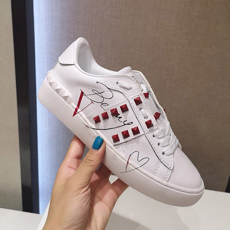 Plus Größe 43 44 Luxus Marke Weiß Schuhe Frauen Lace Up Casual Tenis Turnschuhe Paar Schuhe für Männer Frauen Zapatos de Mujer ER40