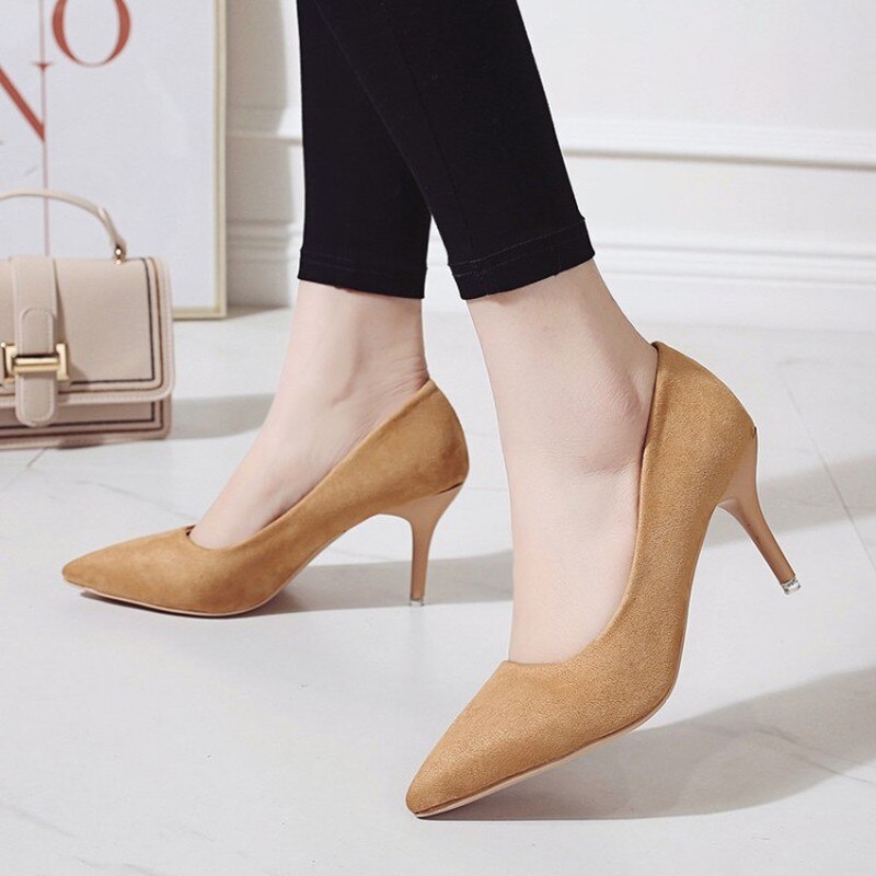 Plus Größe 44 Frauen Schuhe 2021 Neue Mode High Heels Sexy Frauen Pumps Elegante Rote Büro Schuhe Formale – Bild 4