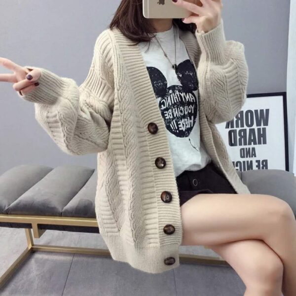 Pullover strickjacke jacke weibliche lose Koreanische student frühjahr und herbst 2021 neue pullover trend runde taste net red hot verkauf alte K