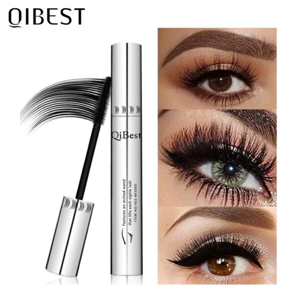 QIBEST Schwarz Mascara Wimpern Mascara 4D Seidige Wimpern Verlängerung Wimpern Make-Up Wasserdicht Mascara Volume Eye Kosmetik