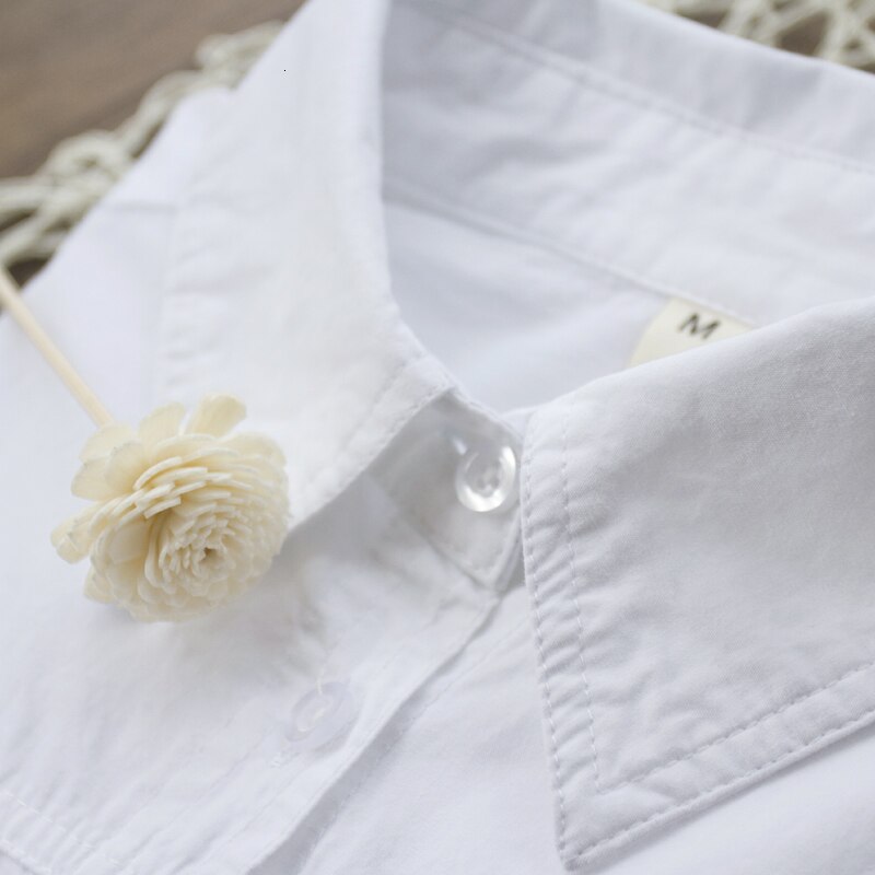RICORIT blusen damen sommer Frauen Lange Bluse Frauen Weißes Hemd Büro Damen 100% Baumwolle Shirts Casual Baumwolle Bluse Mode Blusas Femininas sommer hemd frauen – Bild 5