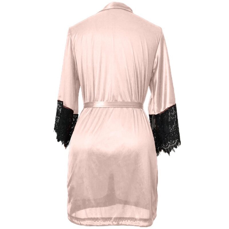 Regarder Nacht Kleid Nachtwäsche Nachthemd Sexy Frauen Sexy Silk Kimono Dressing Babydoll Spitze Dessous Gürtel Bad Robe Nachtwäsche # p3 – Bild 5