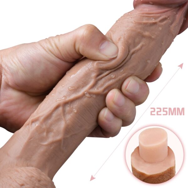 Riesige Doppel Schicht Iiquid Silikon  Weiche Realistische Penis Vagina G-spot Stimulator Saugnapf Sex Spielzeug für frau