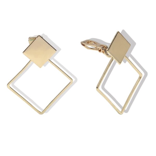 SUKI Mode Korea Stil Dreieck Clip auf Ohrringe Ohne Piercing für Mädchen Party Nette Bunte Joint Keine Loch Ohr Clip