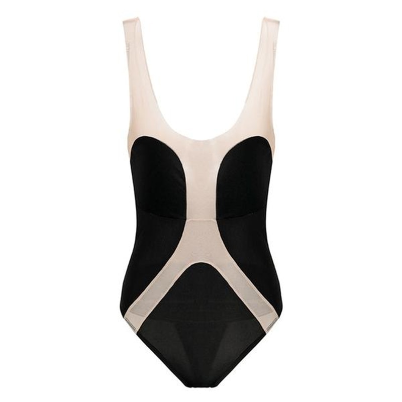 Schwarz Monokini Mesh Transparent Sheer Frauen Sexy Sehen Durch High Cut Body Tanga Badeanzug Bademode Weibliche einteiliges anzug – Bild 5