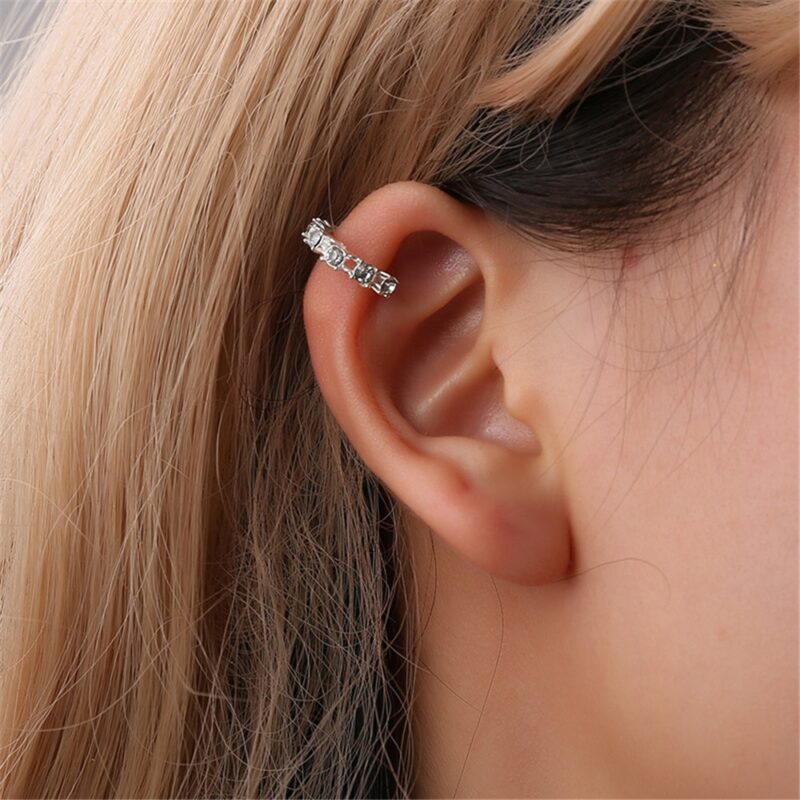 SexeMara Gold Farbe Clip Ohrringe Ohne Ohr Piercing Brinco Ohr Manschette Auf Ohrringe Für Frauen Kristall Schmuck boucle d oreille