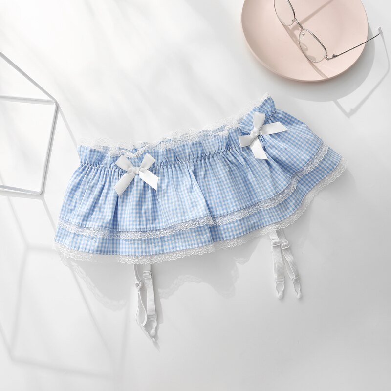 Sexy Dessous Kawaii Blau Erotische Outfit Für Frau Bikini Blau Weiß Sailor Schule Mädchen ServantDress Anime Maid Cosplay Kostüm – Bild 3