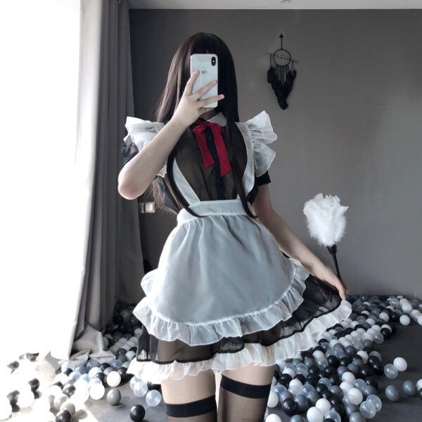 Sexy Frauen Mädchen Lolita Uniform Outfits Halloween Kostüme Maid Kleid Cosplay Dessous Spät Nacht Französisch Maid Kostüm