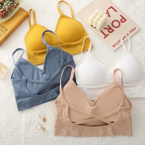 Sexy Korsett Top Backless Crop Tops Nahtlose Weste Sling Dessous Mädchen Camisoles Mit Gepolsterte Unterwäsche Sport Rohr Tanks Top