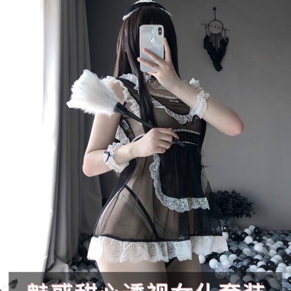 Sexy Kostüm Babydoll Kleid Uniform Erotische Dessous Rolle spielen Frauen Sexy Dessous Cosplay Französisch Schürze Maid Diener Lolita