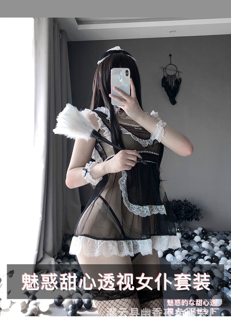 Sexy Kostüm Babydoll Kleid Uniform Erotische Dessous Rolle spielen Frauen Sexy Dessous Cosplay Französisch Schürze Maid Diener Lolita