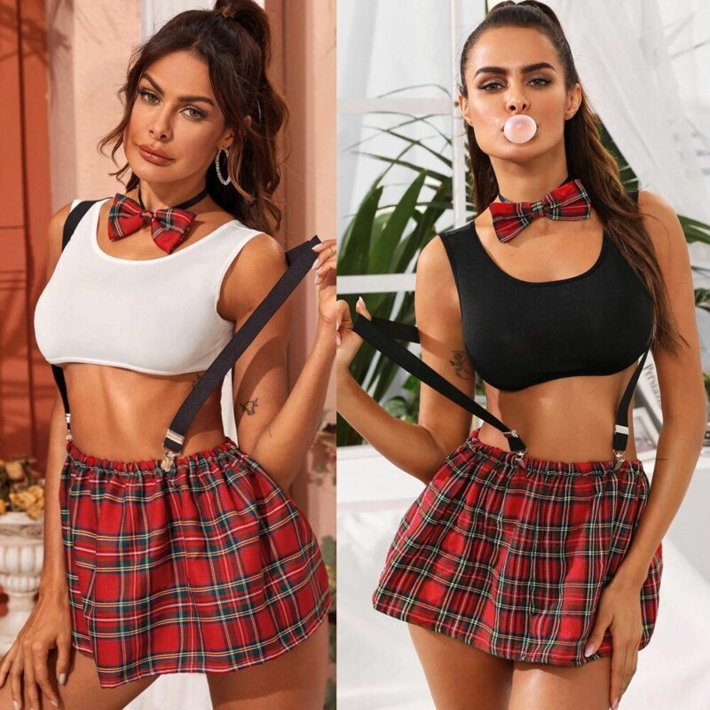 Sexy Schule Cosplay Student Uniform Frauen Dessous Unterwäsche Erotische Babydoll Kostüm Lenceria Mädchen Halloween Heraus Nachtwäsche