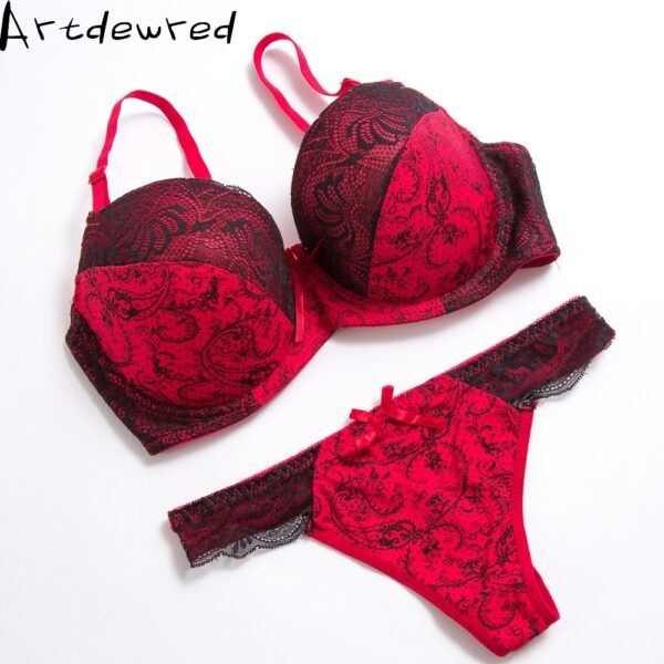 Sexy Tanga Spitze Push-Up Bh Set Dessous Frauen Unterwäsche Setzt ...